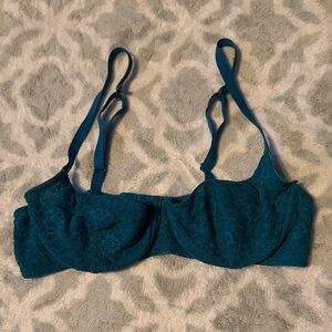 Elegant Mesh Lace Teal Bra